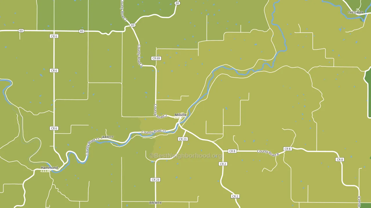 55957, MN block-group voter-turnout map