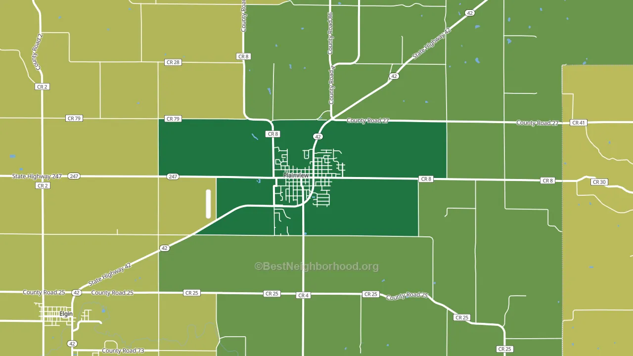 55964, MN block-group voter-turnout map