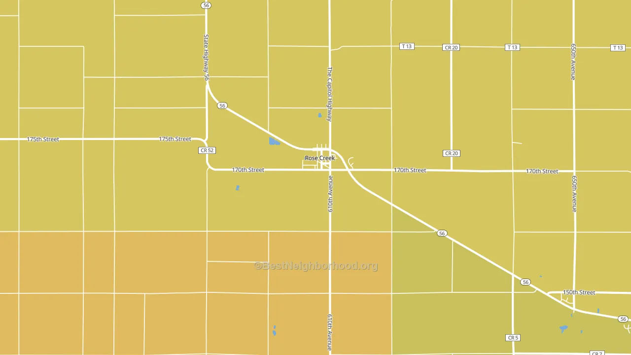 55970, MN block-group voter-turnout map