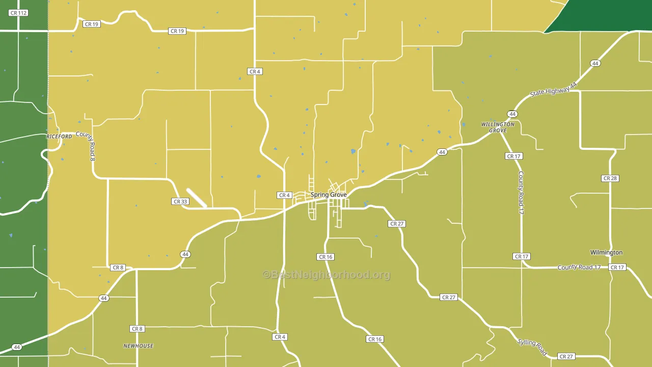 55974, MN block-group voter-turnout map