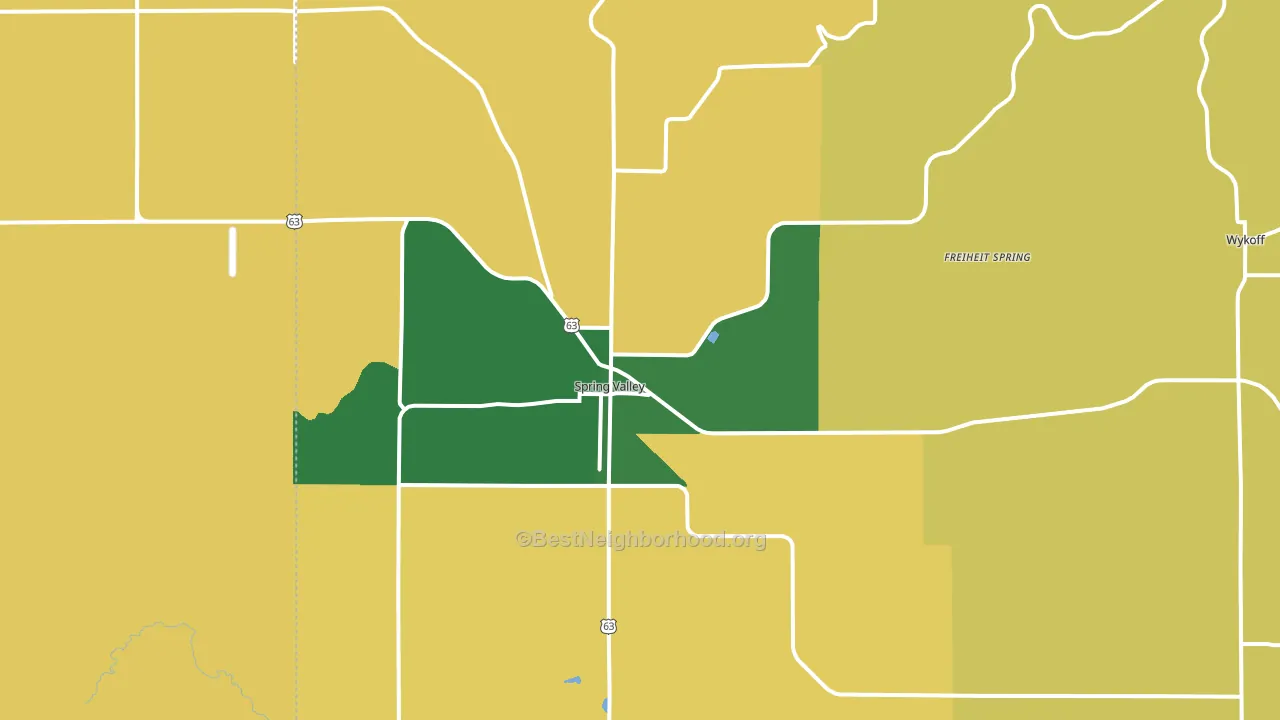 55975, MN block-group voter-turnout map
