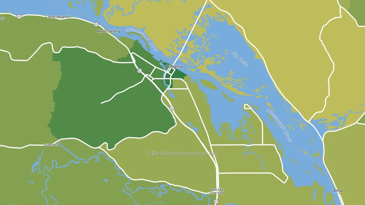 55981, MN block-group voter-turnout map