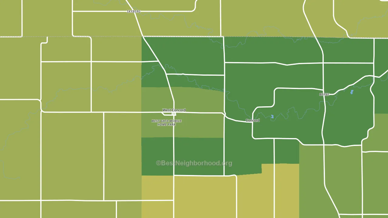 55985, MN block-group voter-turnout map