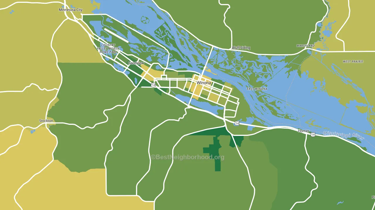55987, MN block-group voter-turnout map
