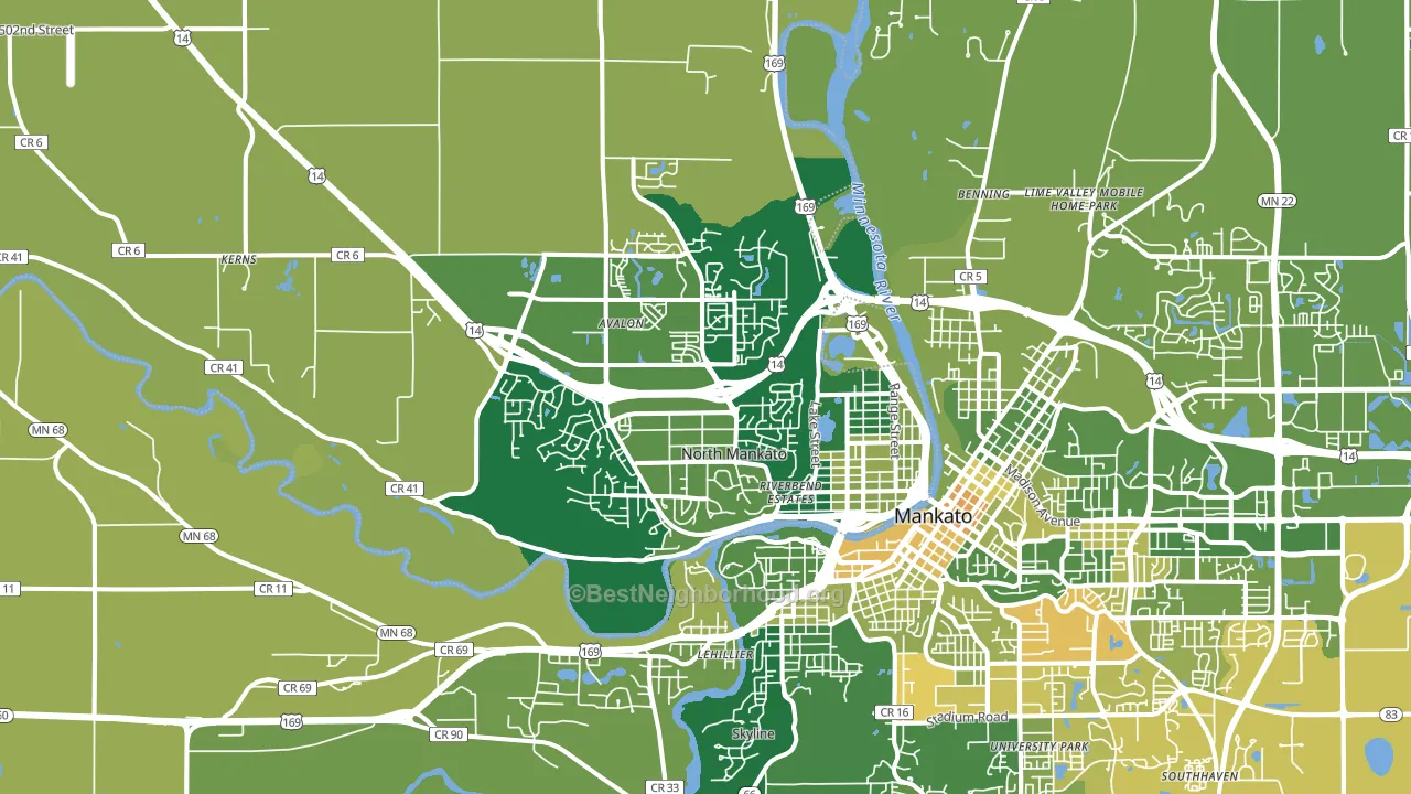 56003, MN block-group voter-turnout map