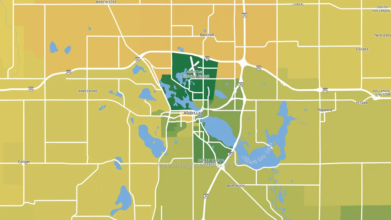 56007, MN block-group voter-turnout map