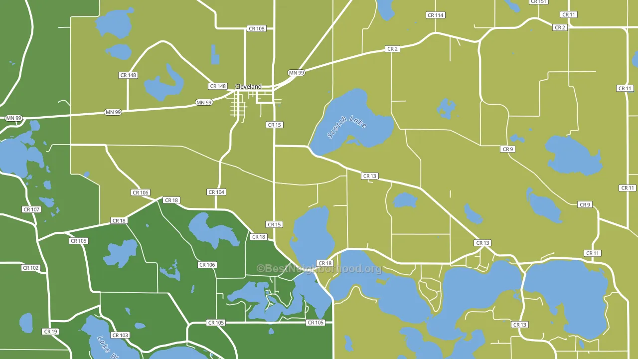 56017, MN block-group voter-turnout map
