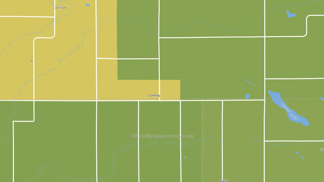 56019, MN block-group voter-turnout map