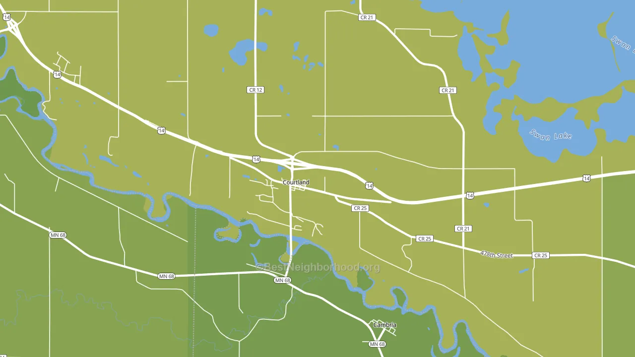 56021, MN block-group voter-turnout map