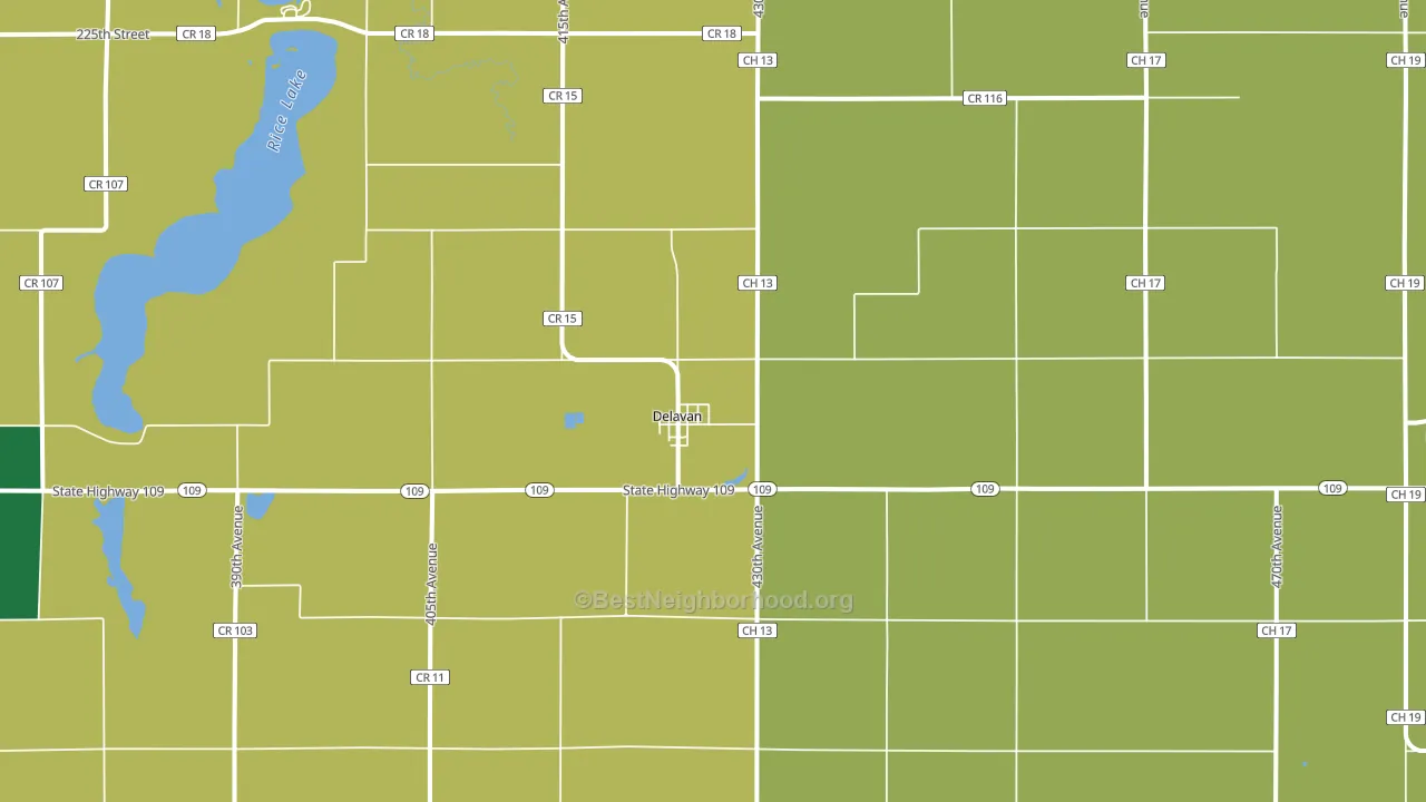 56023, MN block-group voter-turnout map
