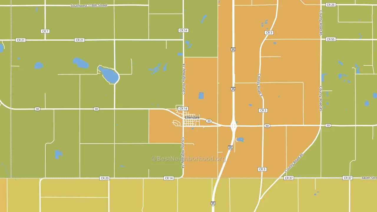 56026, MN block-group voter-turnout map