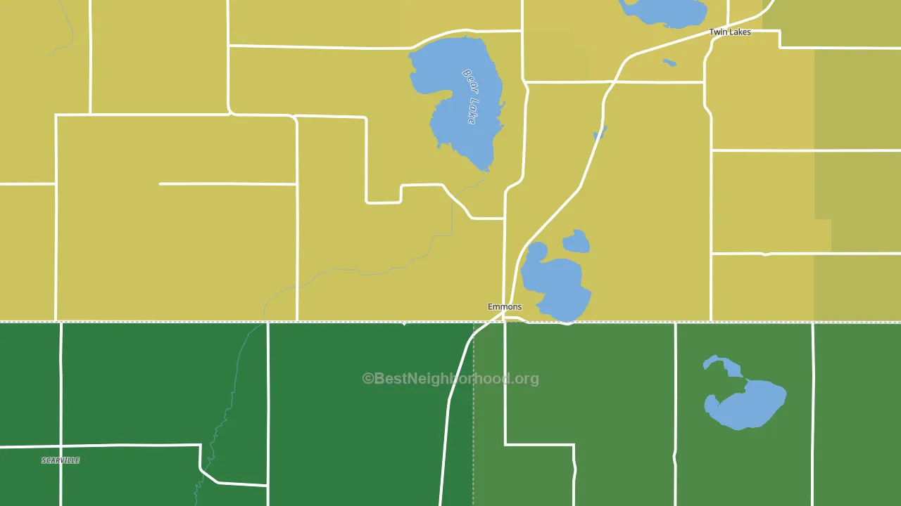 56029, MN block-group voter-turnout map