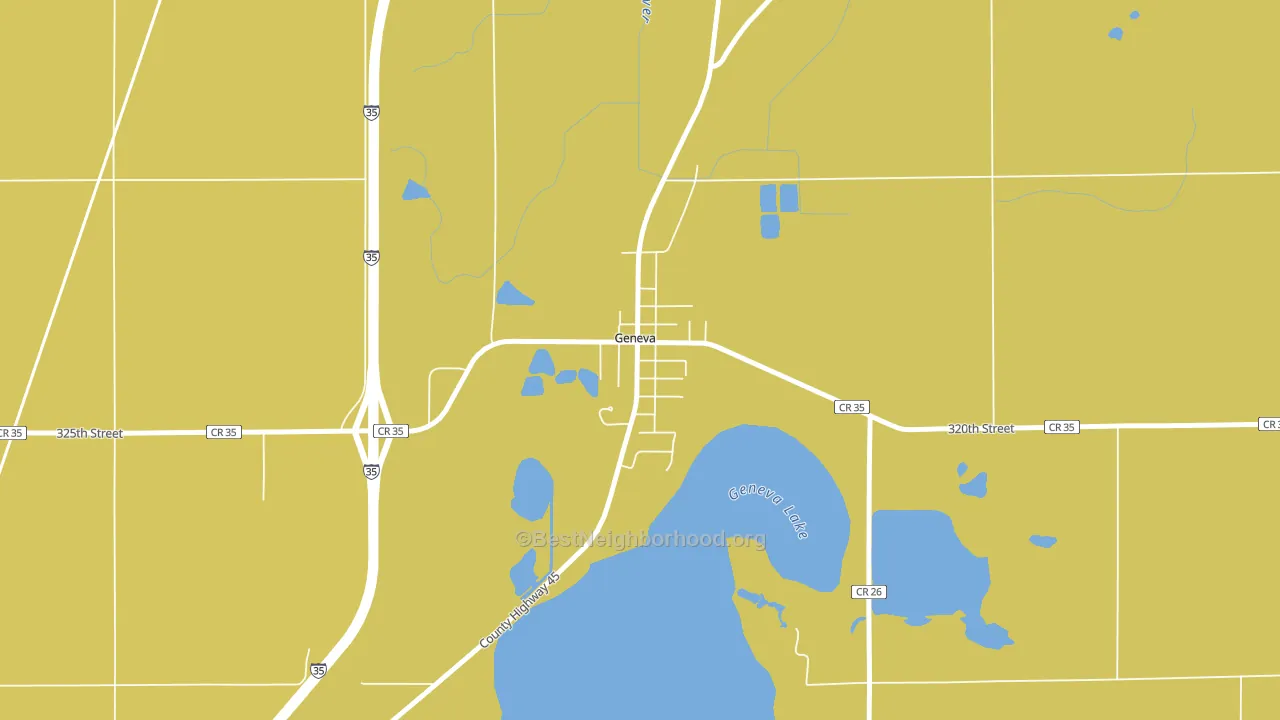 56035, MN block-group voter-turnout map