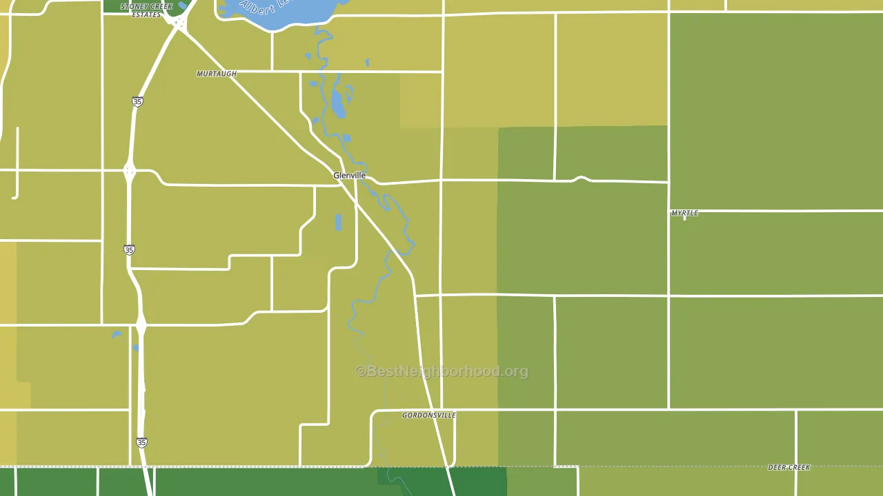 56036, MN block-group voter-turnout map