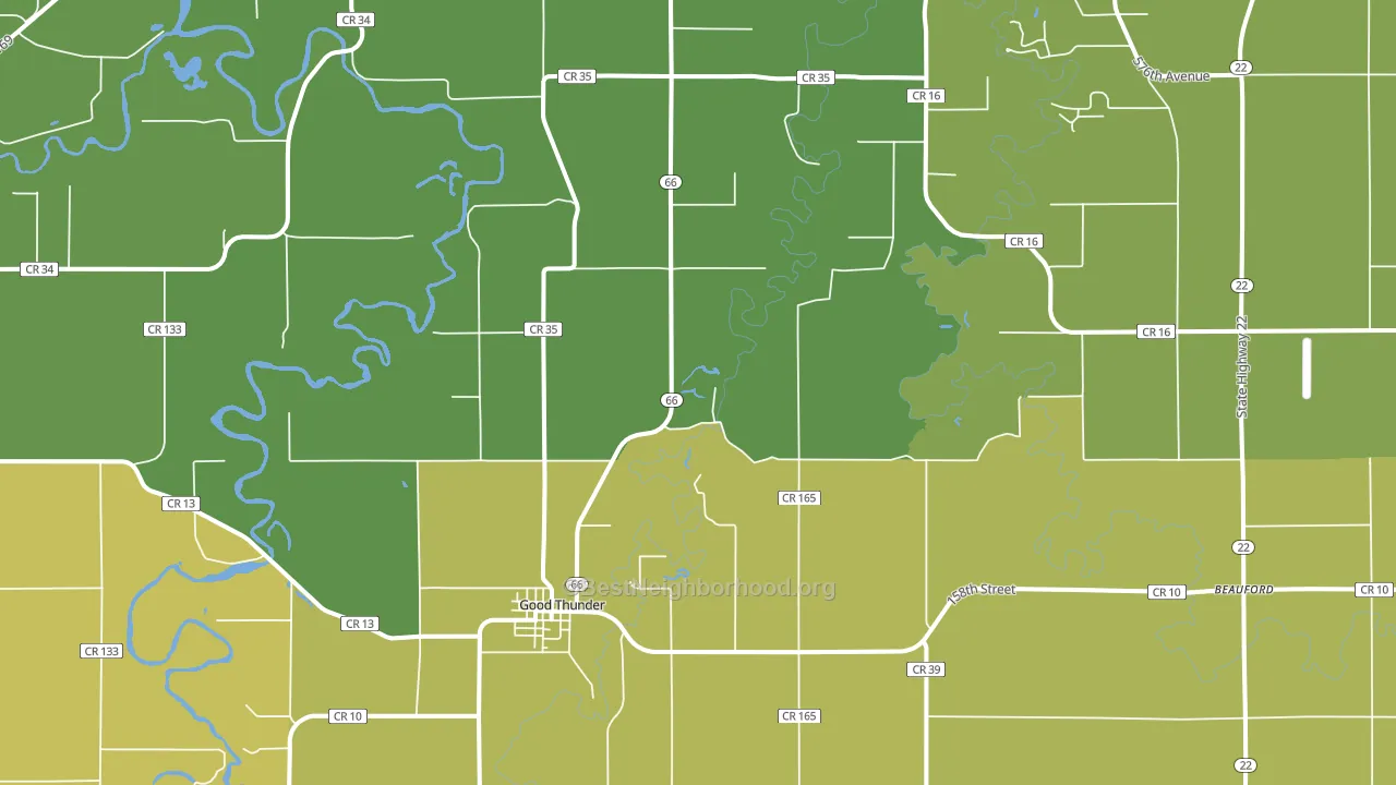 56037, MN block-group voter-turnout map