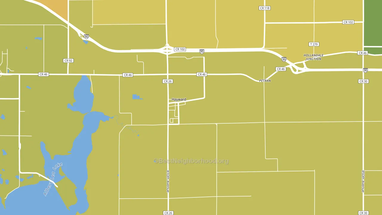 56043, MN block-group voter-turnout map