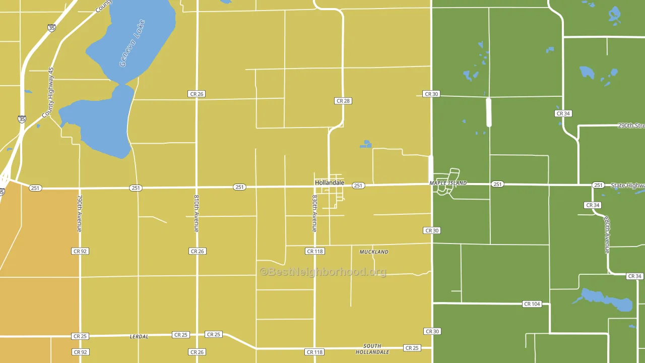 56045, MN block-group voter-turnout map