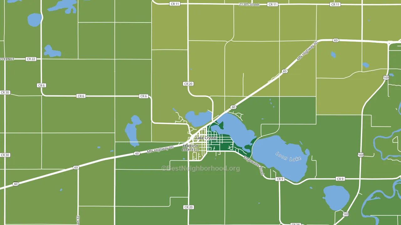 56055, MN block-group voter-turnout map