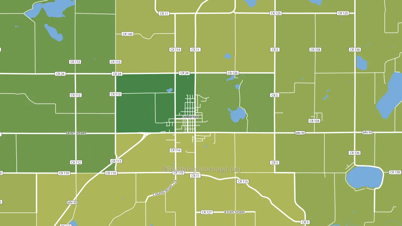 56057, MN block-group voter-turnout map