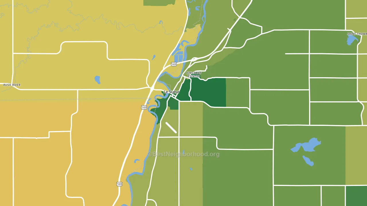 56058, MN block-group voter-turnout map