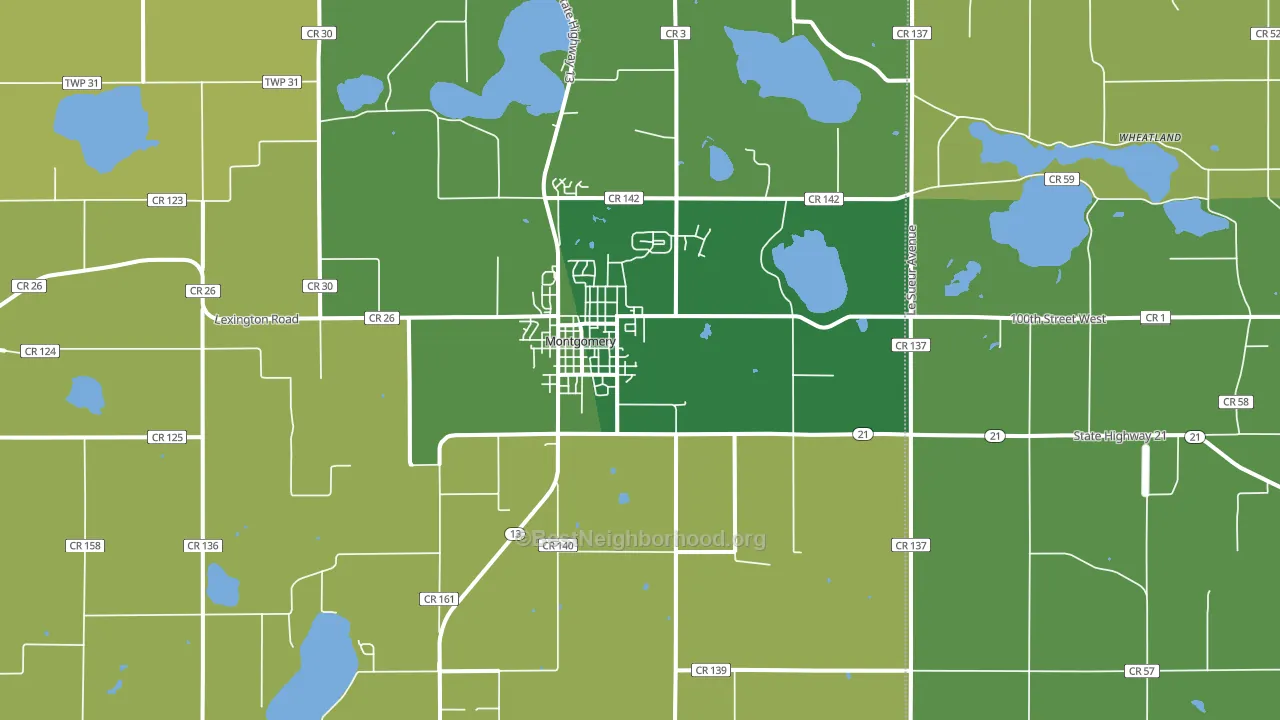56069, MN block-group voter-turnout map