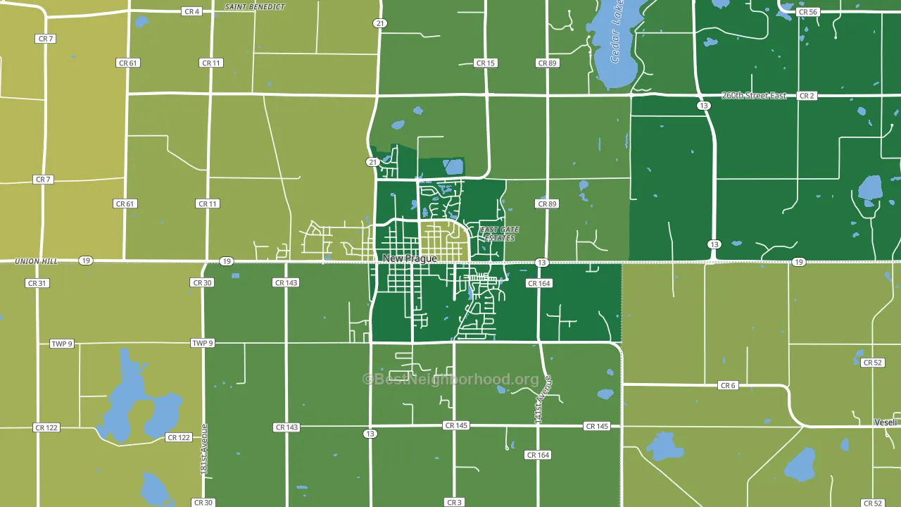 56071, MN block-group voter-turnout map