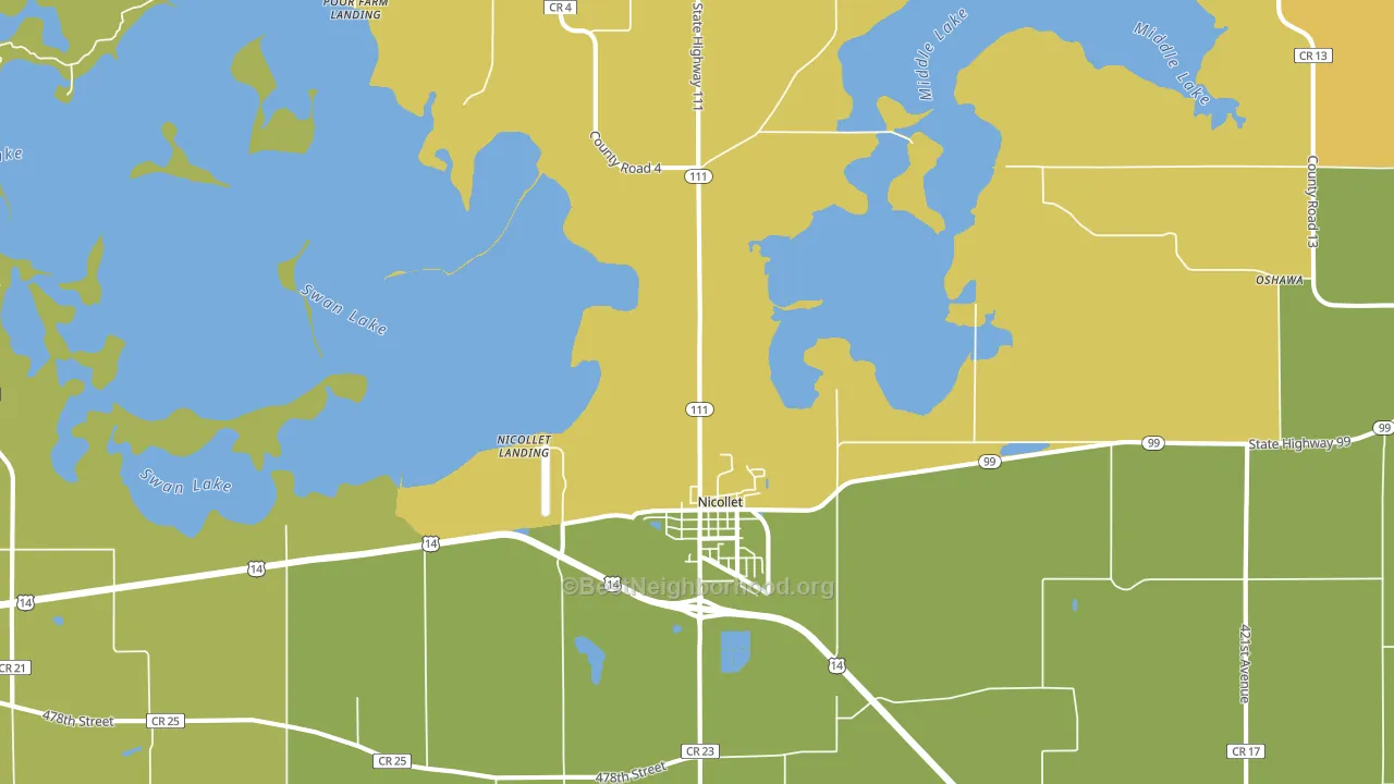 56074, MN block-group voter-turnout map