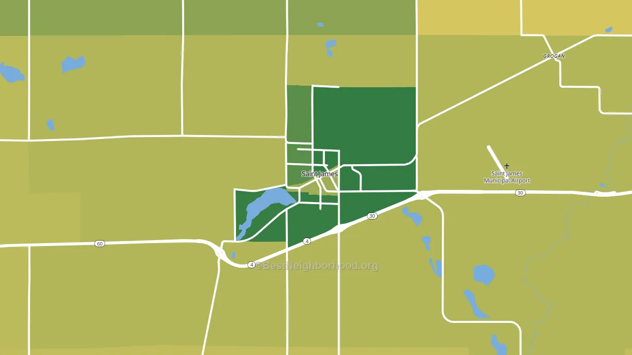 56081, MN block-group voter-turnout map