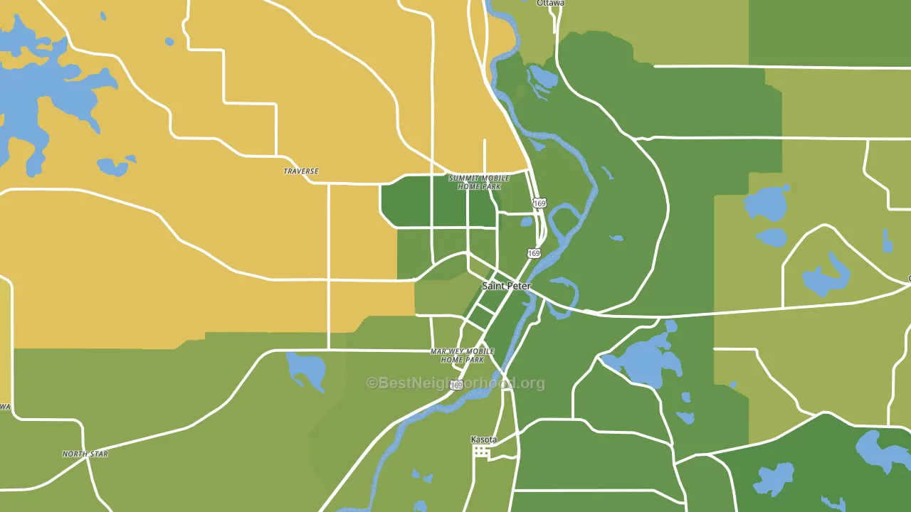 56082, MN block-group voter-turnout map