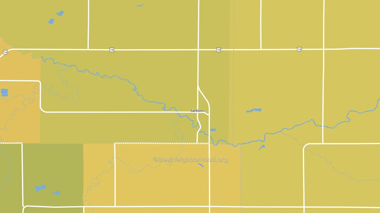 56083, MN block-group voter-turnout map