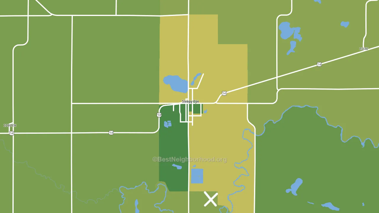 56085, MN block-group voter-turnout map