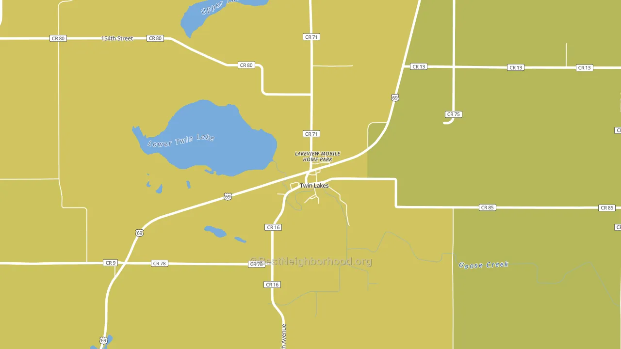 56089, MN block-group voter-turnout map
