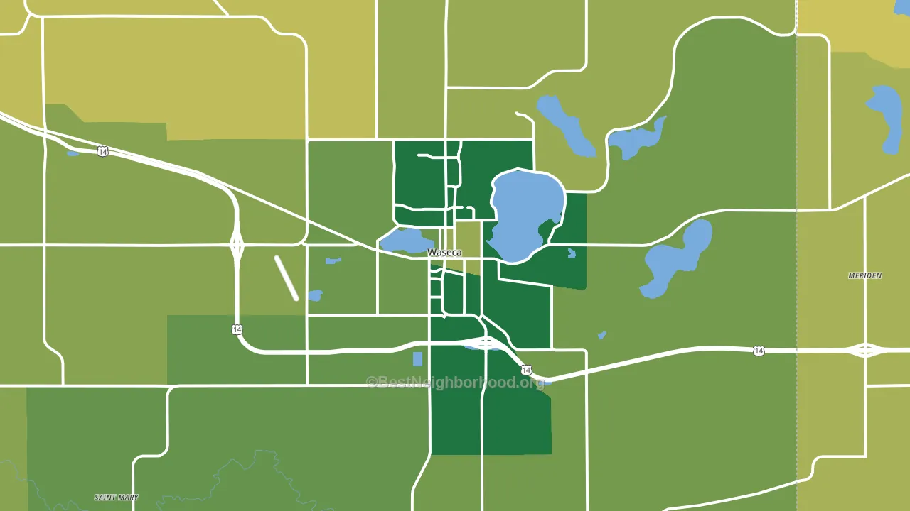 56093, MN block-group voter-turnout map