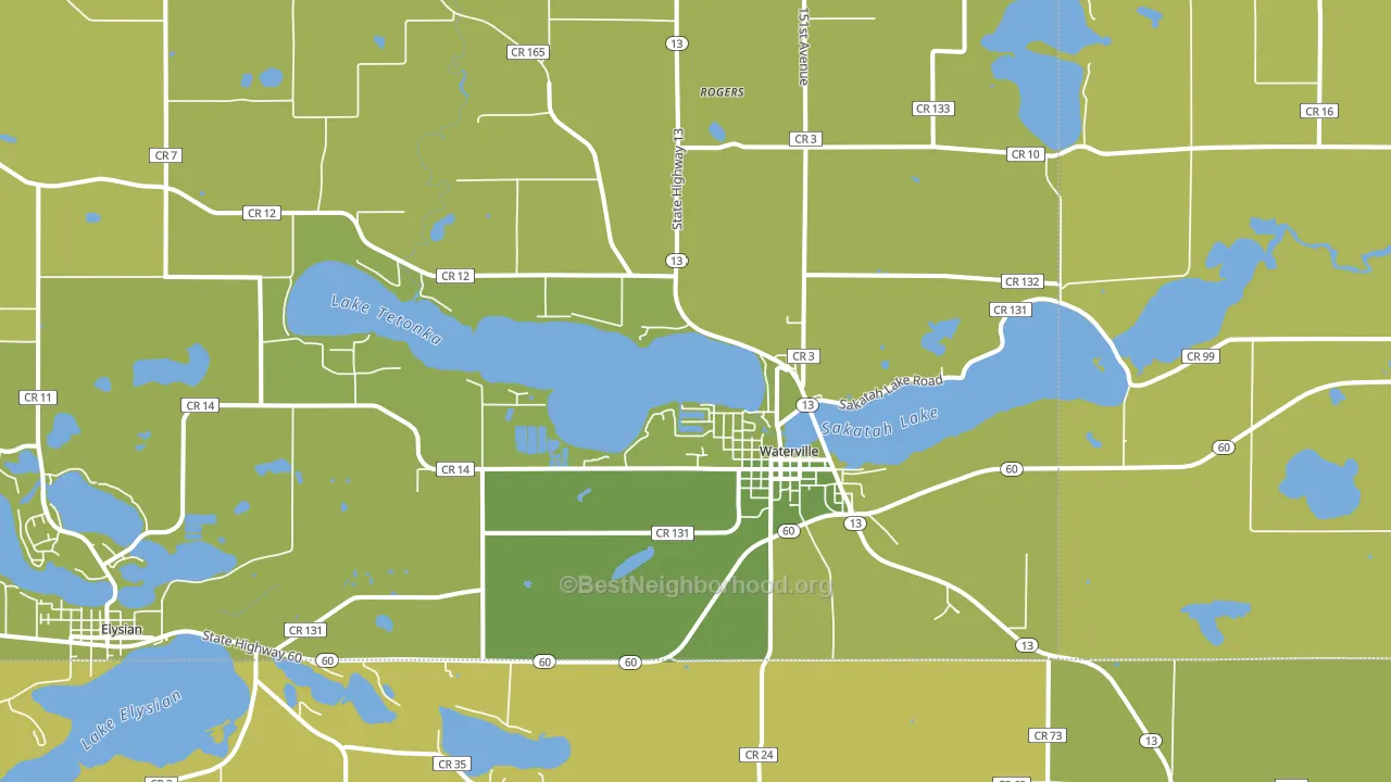 56096, MN block-group voter-turnout map