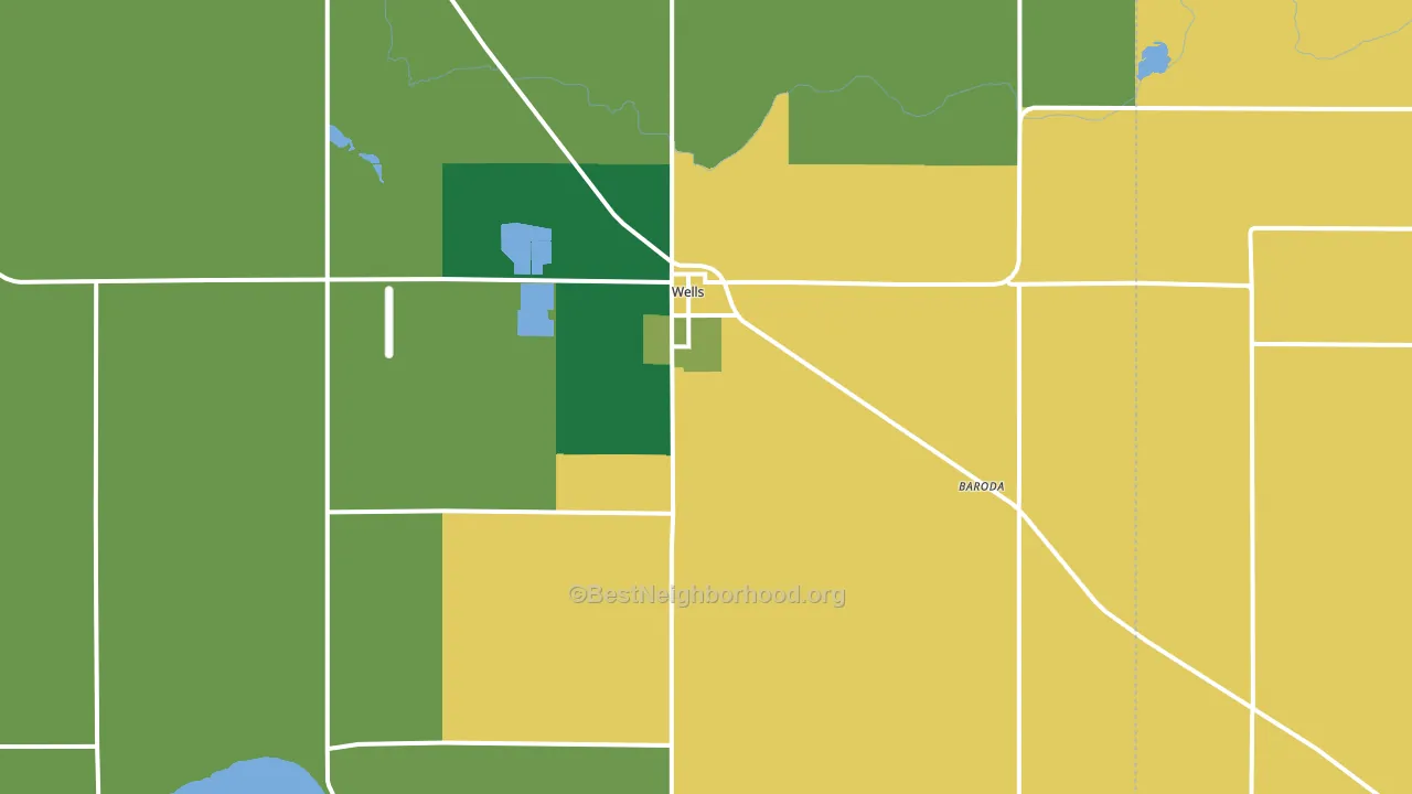 56097, MN block-group voter-turnout map