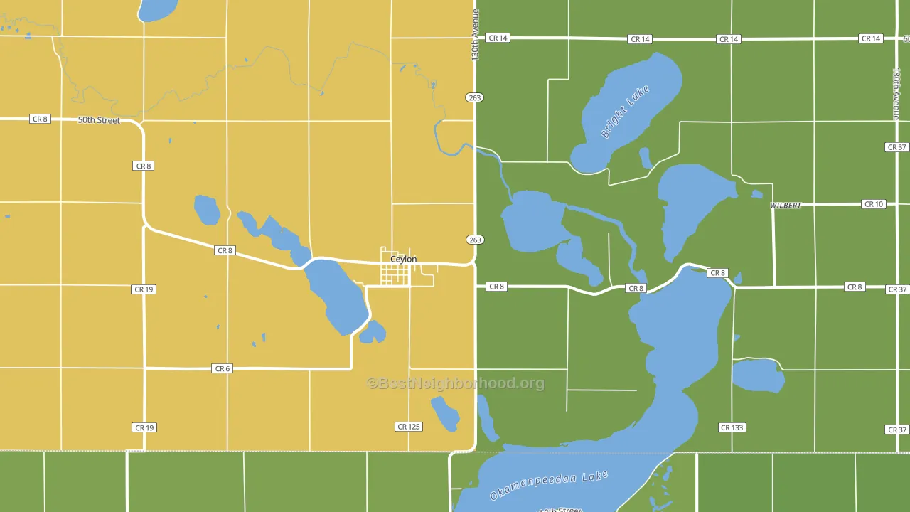 56121, MN block-group voter-turnout map