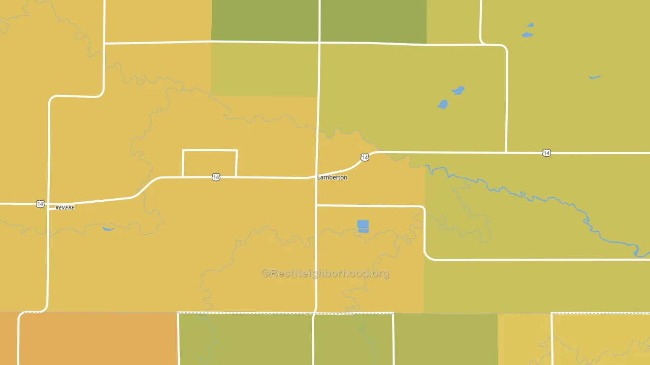 56152, MN block-group voter-turnout map