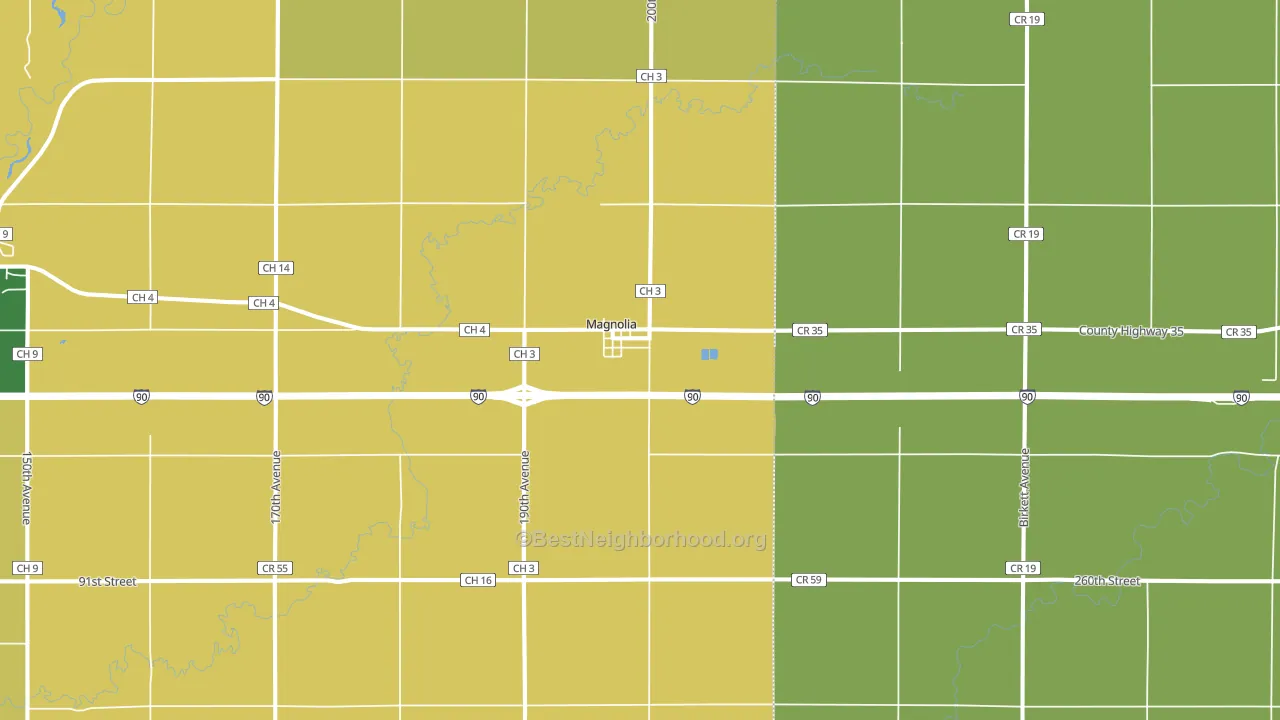 56158, MN block-group voter-turnout map
