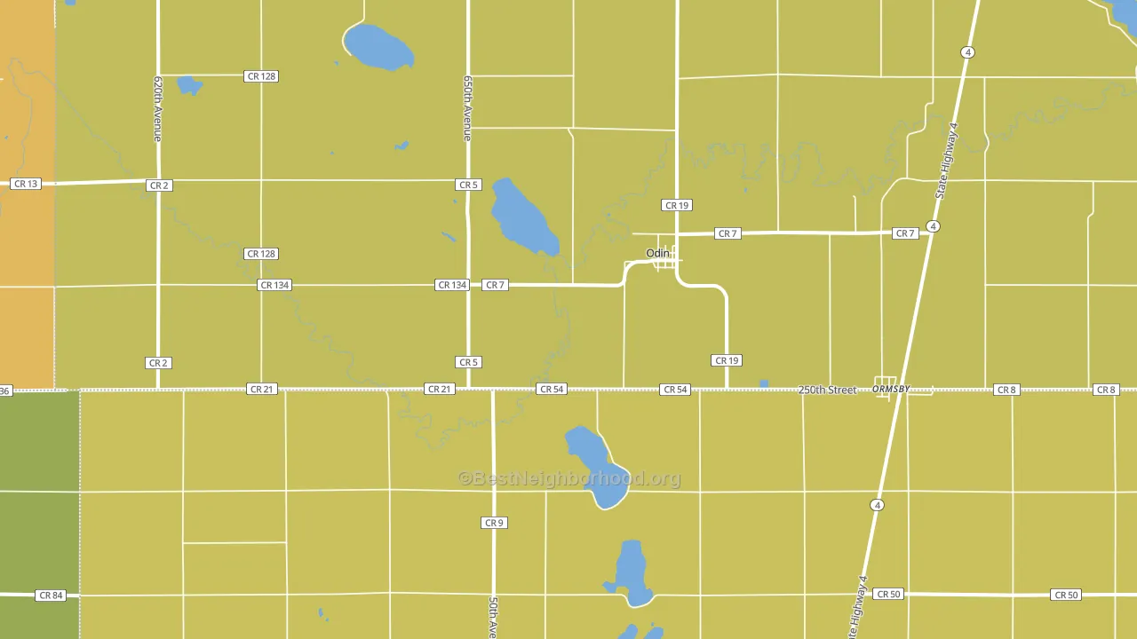 56160, MN block-group voter-turnout map