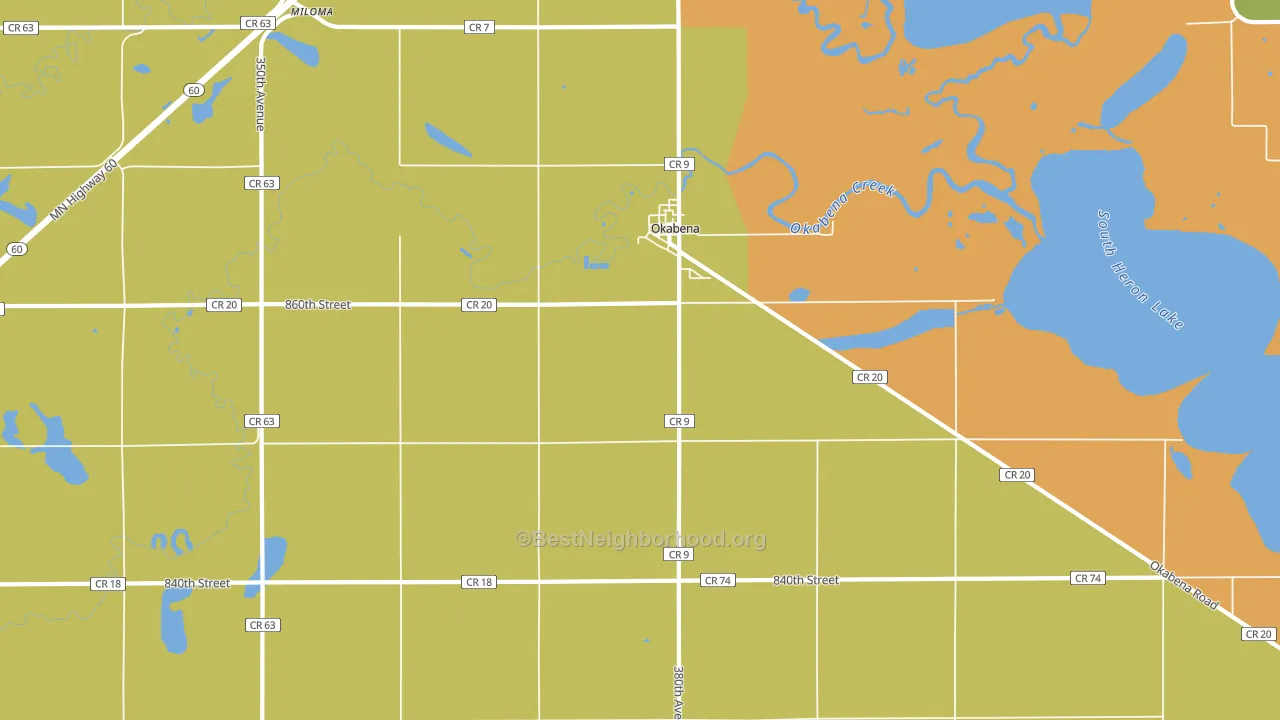 56161, MN block-group voter-turnout map
