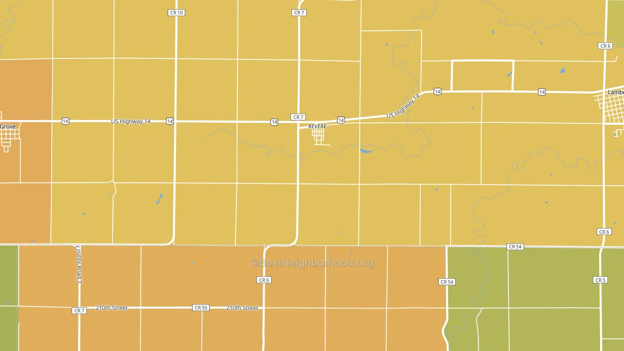 56166, MN block-group voter-turnout map
