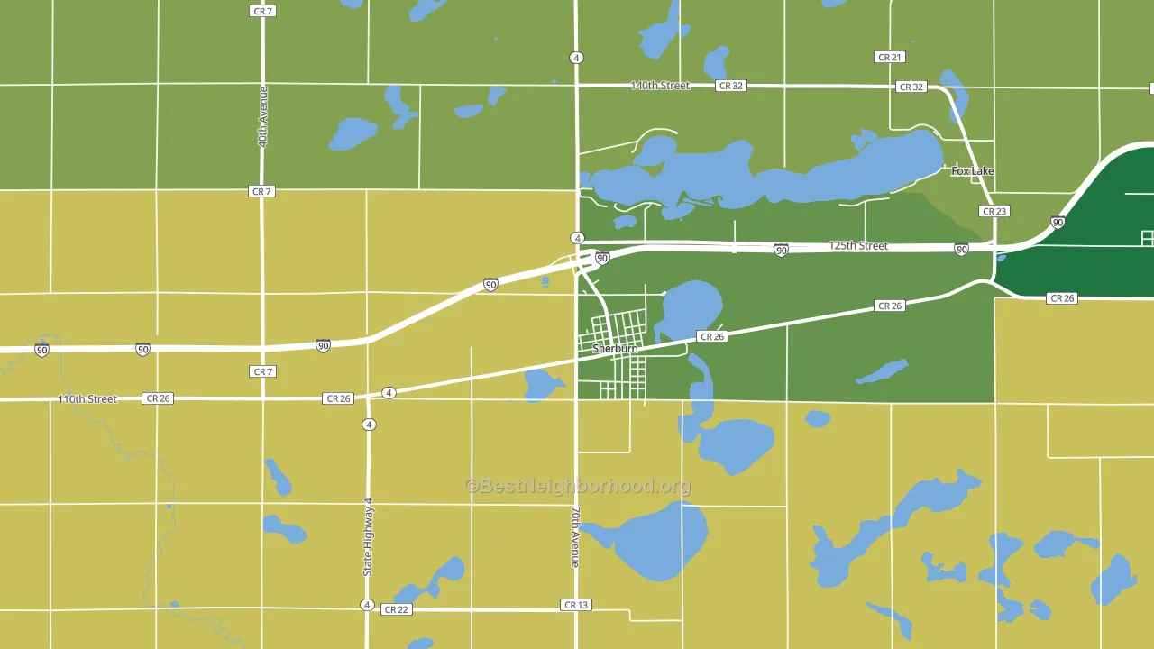 56171, MN block-group voter-turnout map