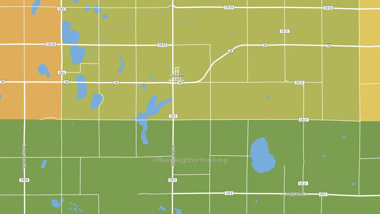 56174, MN block-group voter-turnout map