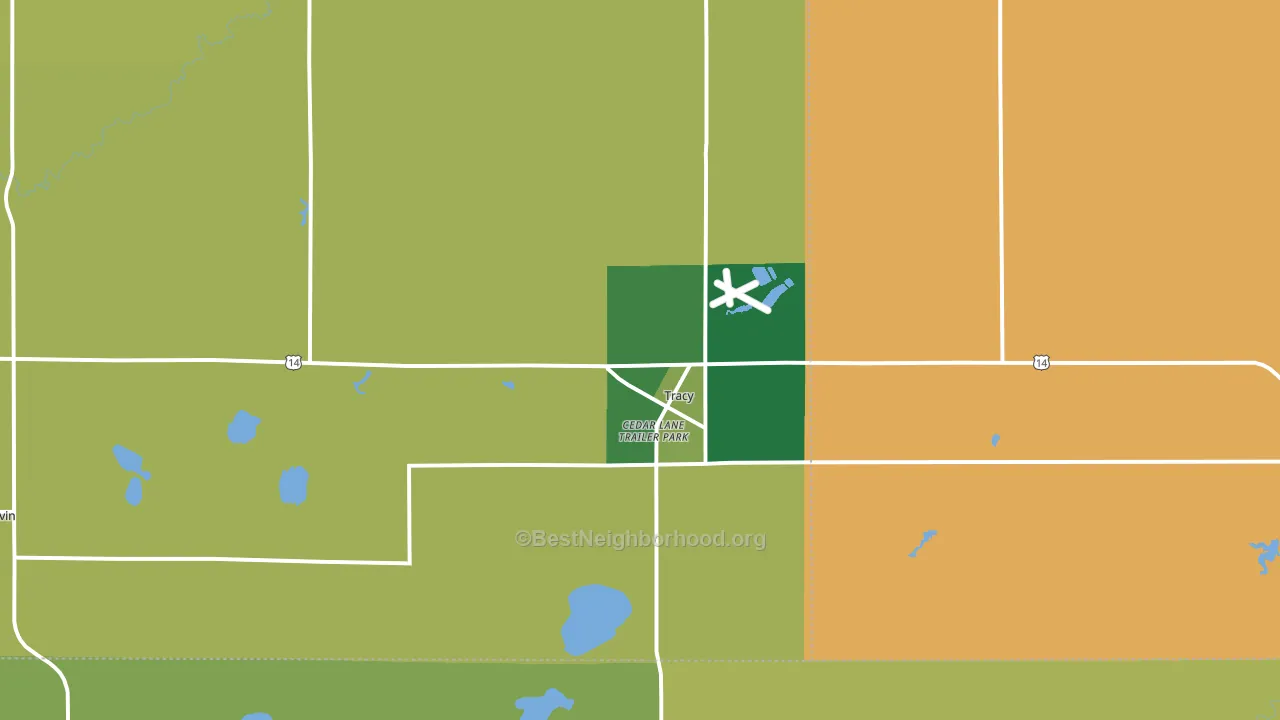 56175, MN block-group voter-turnout map