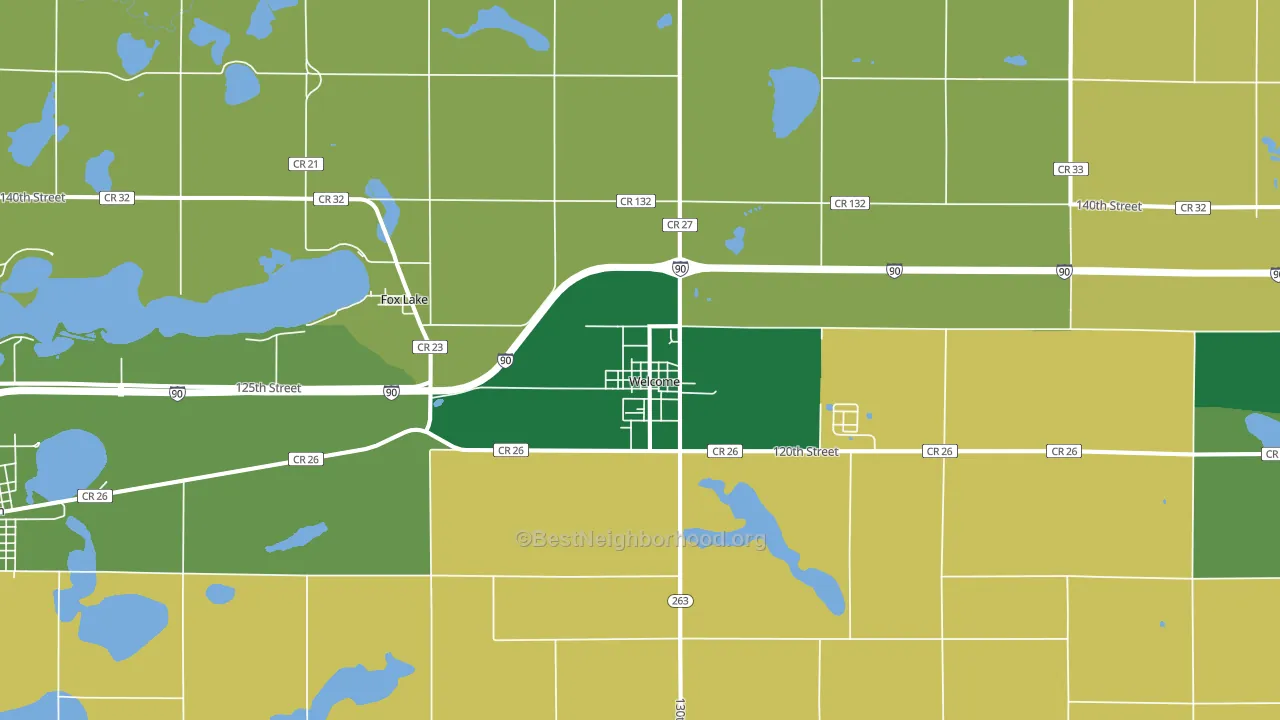 56181, MN block-group voter-turnout map