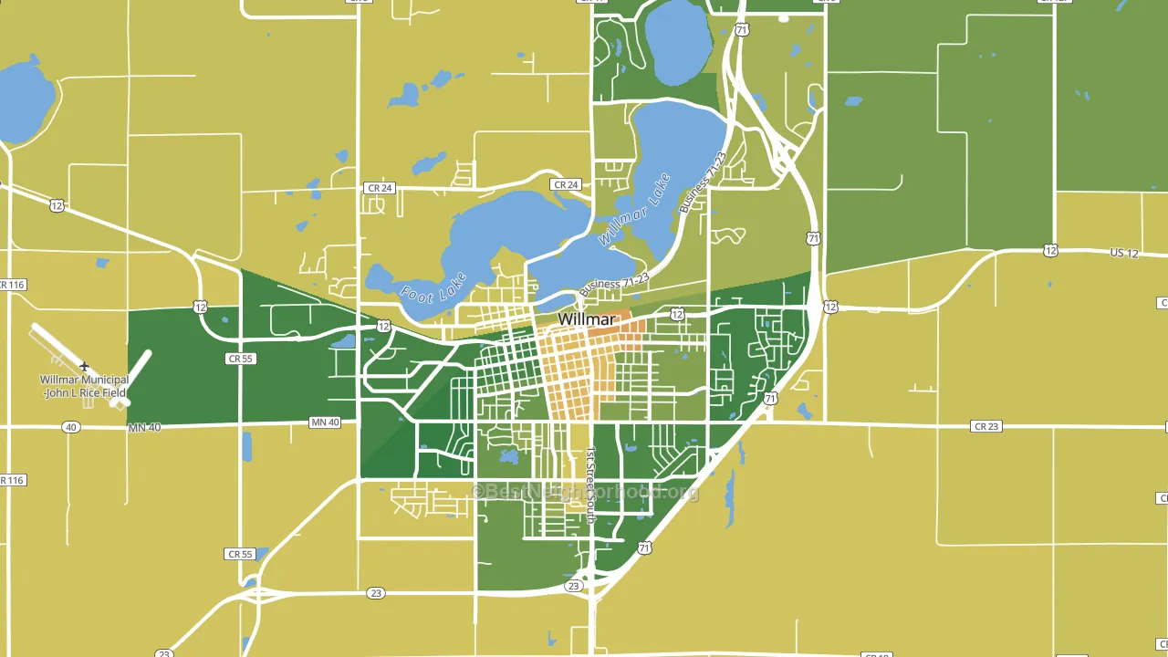 56201, MN block-group voter-turnout map