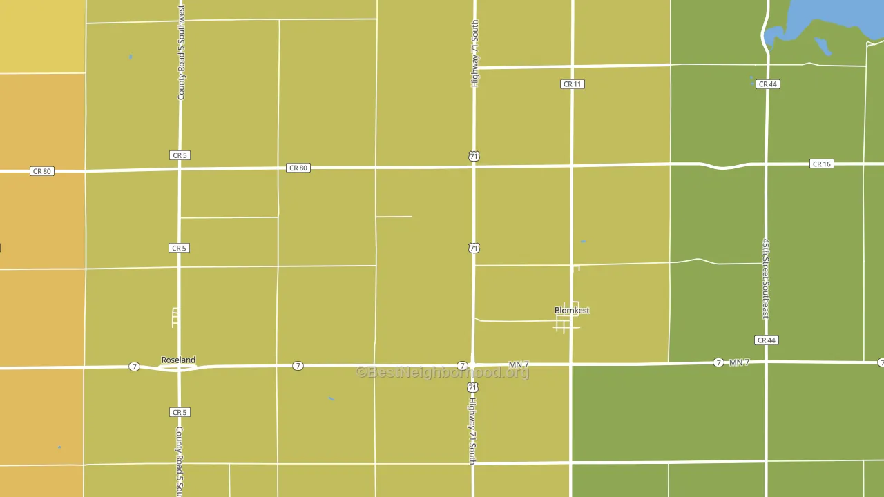 56216, MN block-group voter-turnout map
