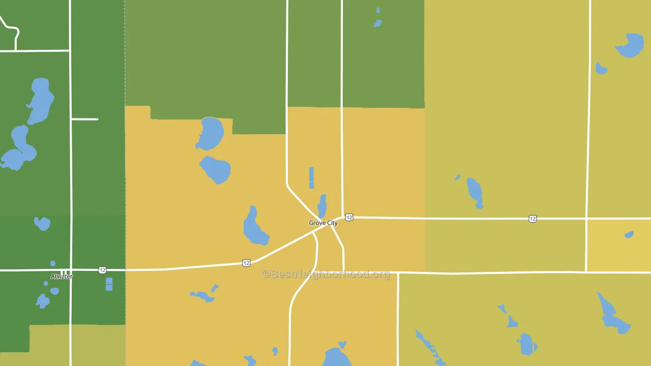 56243, MN block-group voter-turnout map