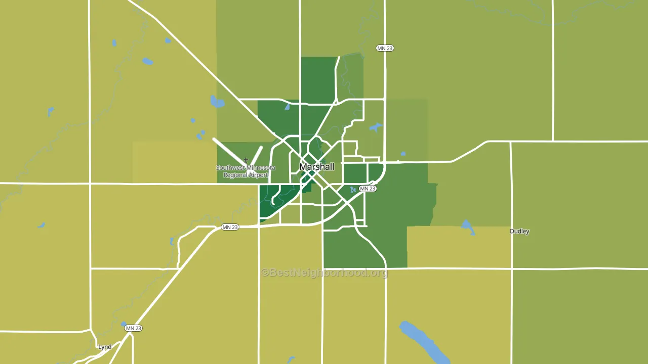 56258, MN block-group voter-turnout map