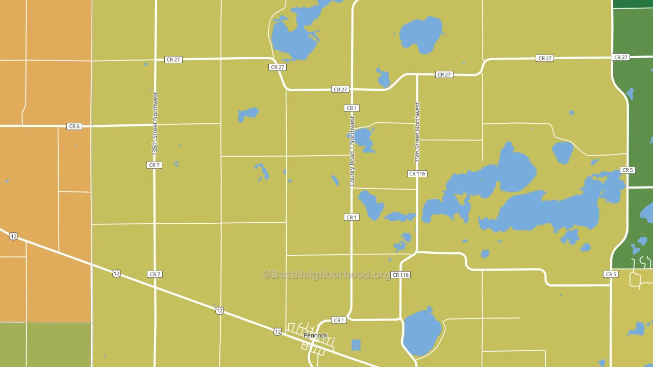 56279, MN block-group voter-turnout map